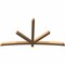 Ekena Millwork Alberta Smooth Timber Gable Bracket, Western Red Cedar, 96"W x 52"H x 3 1/2"D x 3 1/2"F, 13/12 Pitch GBW096X52X0404ALB00SWR - alternate 3